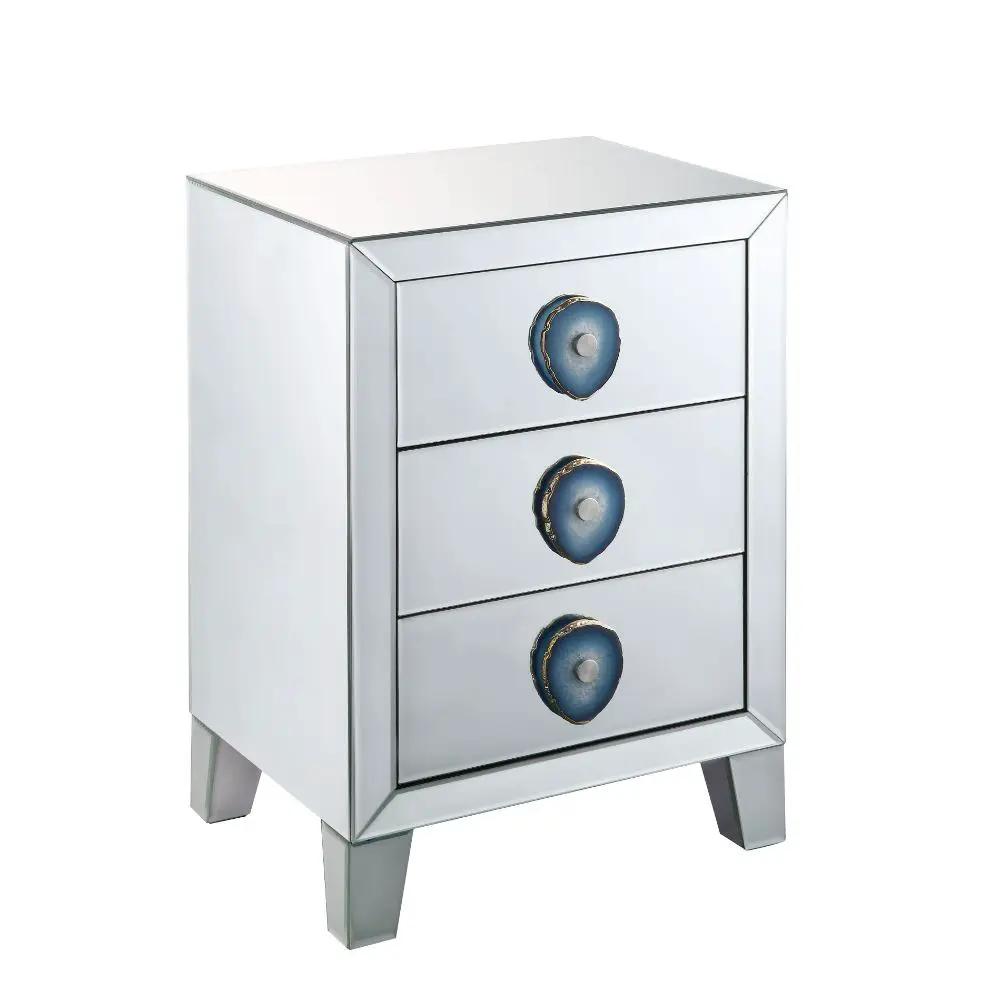 Filip - Accent Table - Mirrored & Faux Agate by Unique Piece Furniture