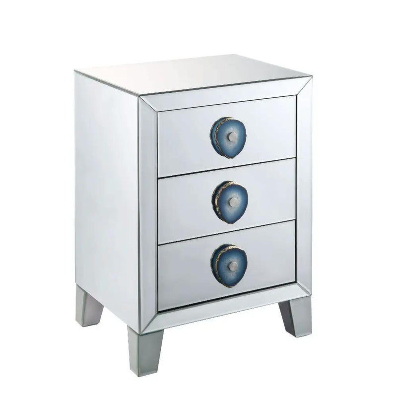 Filip - Accent Table - Mirrored & Faux Agate by Unique Piece Furniture