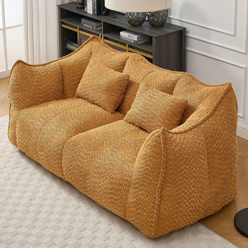 Comfortable Dual Beanbag Chair With High Resilience Foam Core For 2 People by Unique Piece Furniture