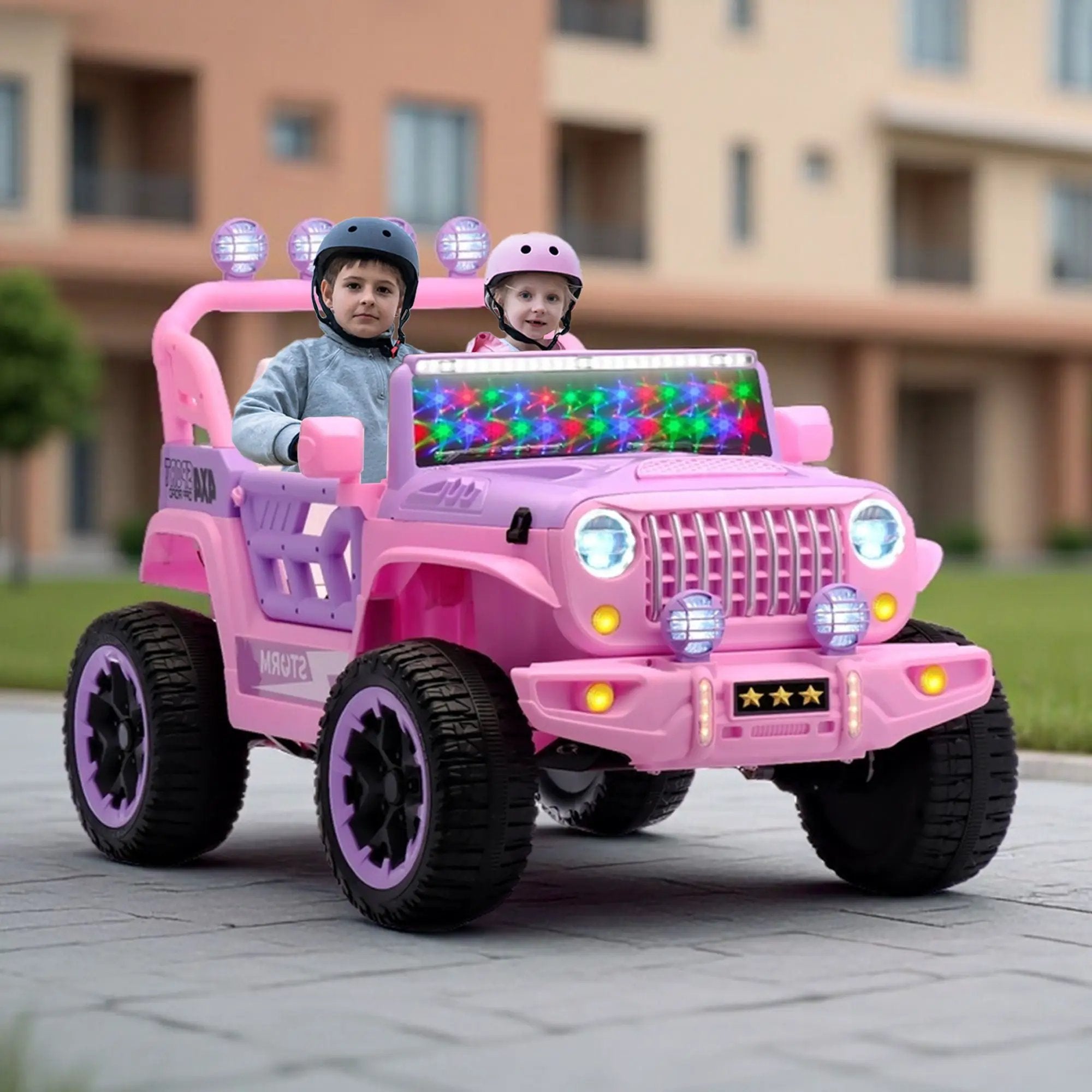 Electric Car With Remote Control, Colorful LED Lights, USB & MP3 by HouseOfZazla