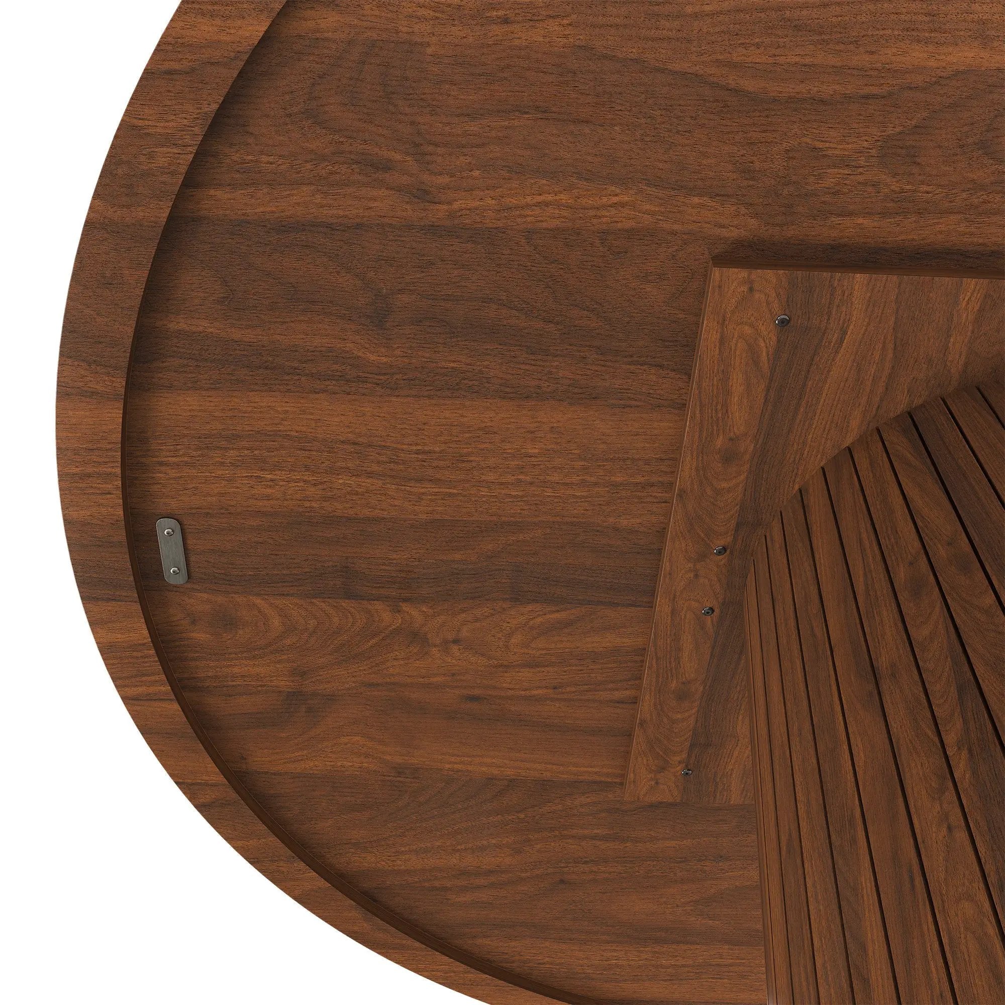 47 Inch Round MDF Dining Table for 4, Modern Farmhouse Style by HouseOfZazla
