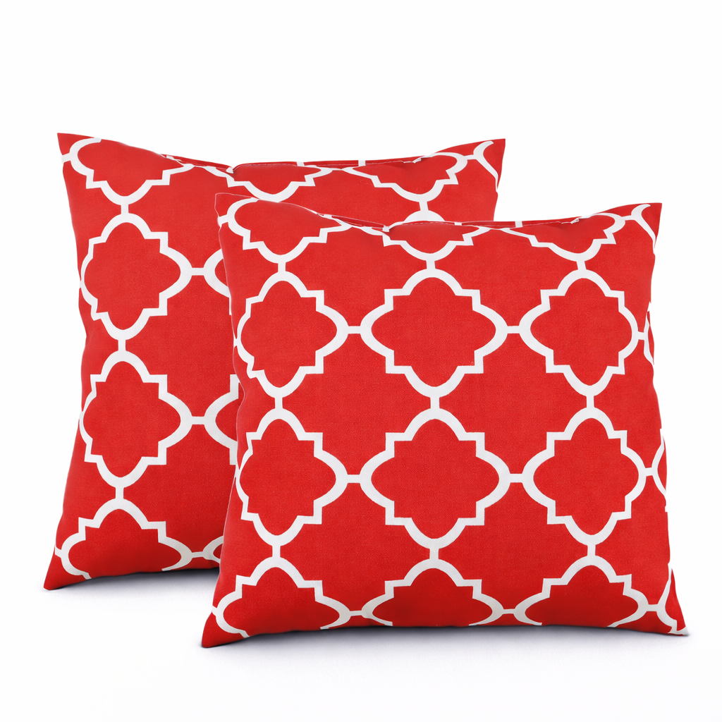 2 Pack Outdoor Pillow Covers (18x18 Inch) by HouseOfZazla