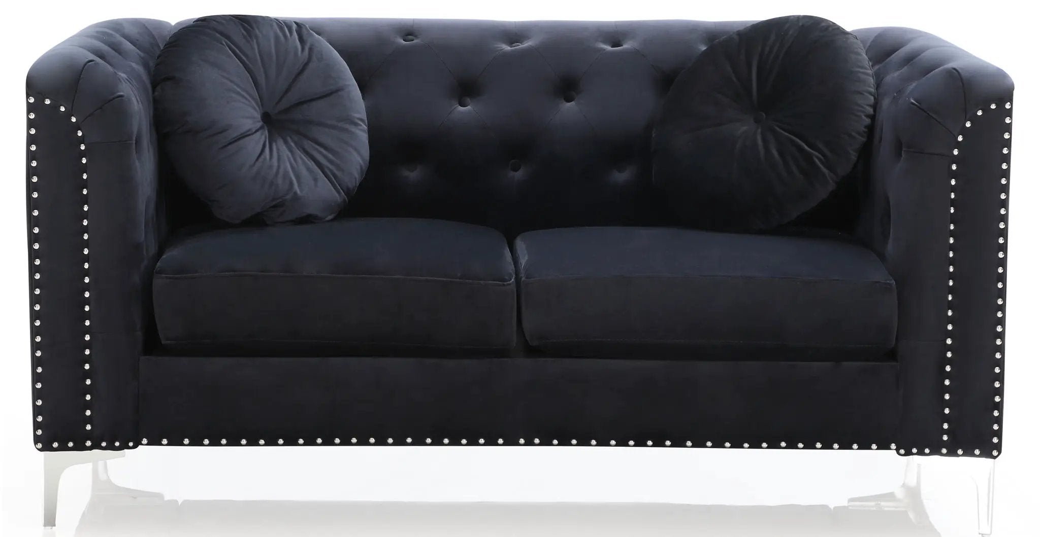 Stylish Sloped Arm Loveseat by Unique Piece Furniture