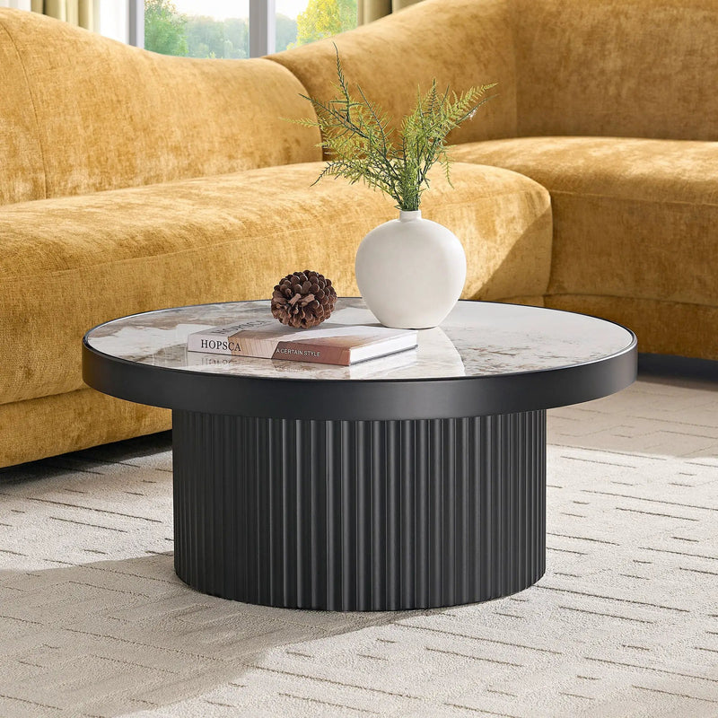 Set of 2 Coffee Tables with Sintered Stone Tabletops by HouseOfZazla