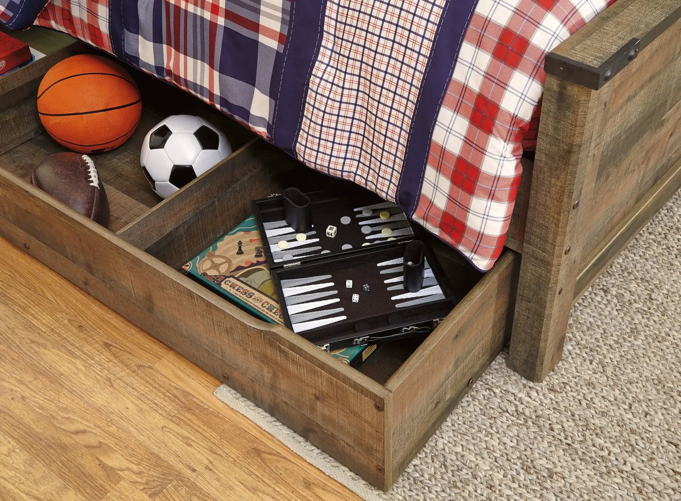 Trinell - Bookcase Storage Bed by Unique Piece Furniture
