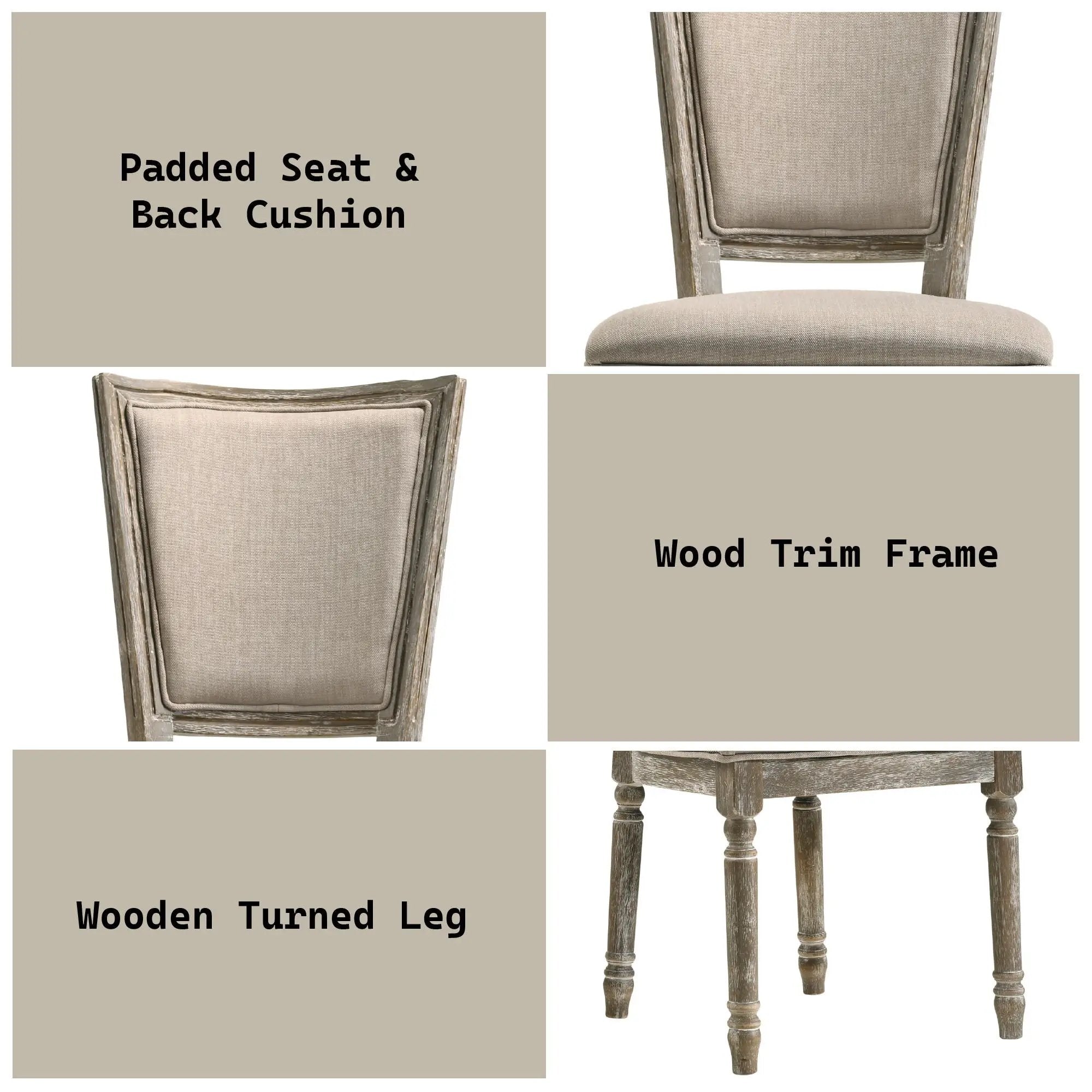 Gabrian - Two Tone, Reclaimed Side Chair (Set of 2) - Beige / Gray by Unique Piece Furniture
