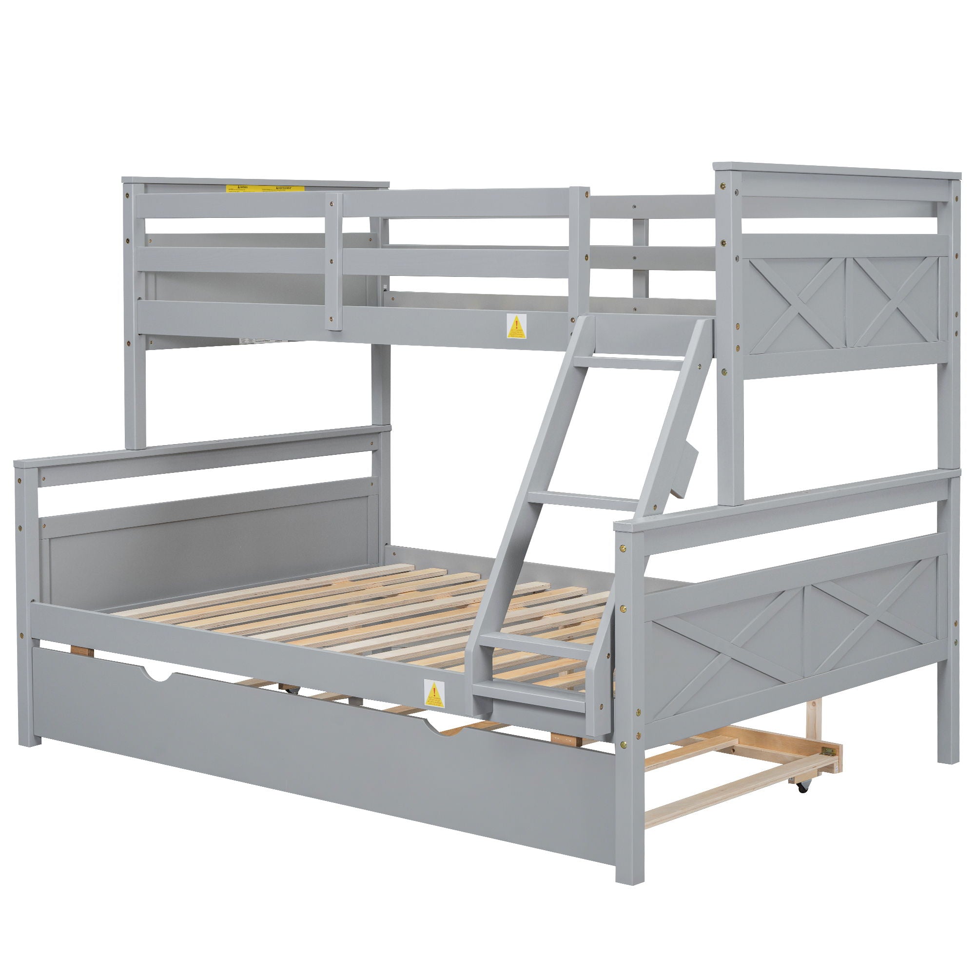 Bunk Bed With Ladder And Safety Guardrail by HouseOfZazla