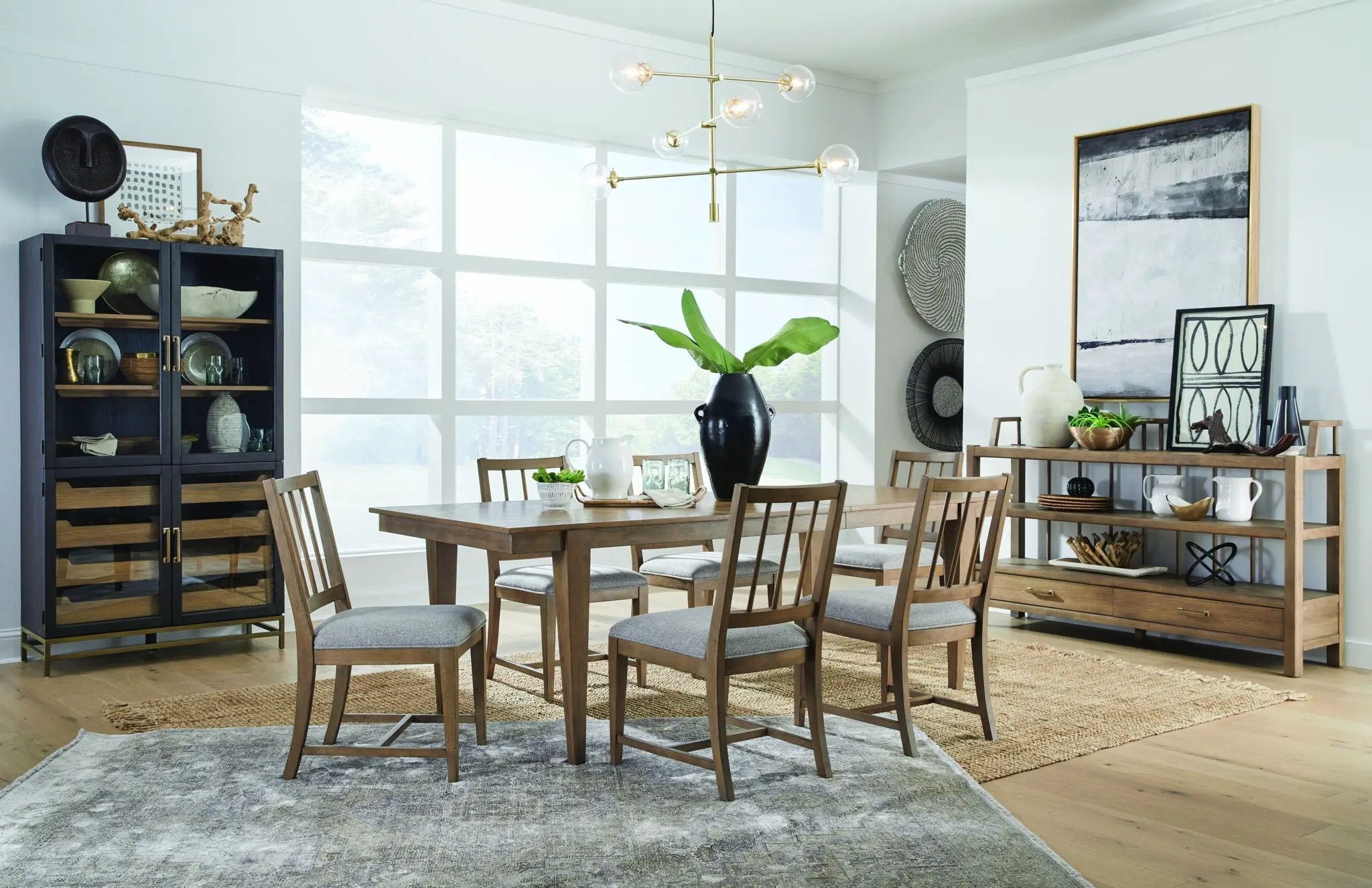 Lindon - Two Tone Dining Cabinet - Dark Brown by Unique Piece Furniture