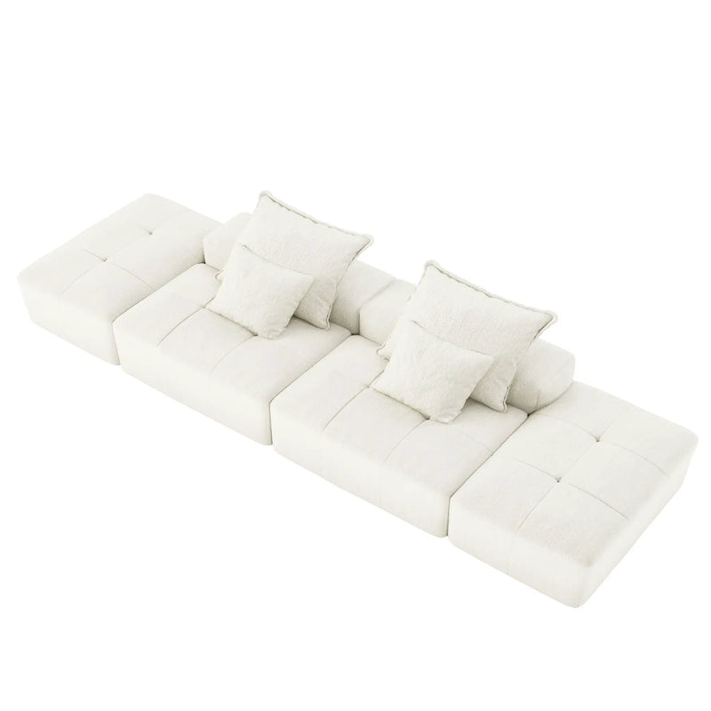 Modern Oversized DIY Combination Modular Sectional Sofa With Pillows by HouseOfZazla
