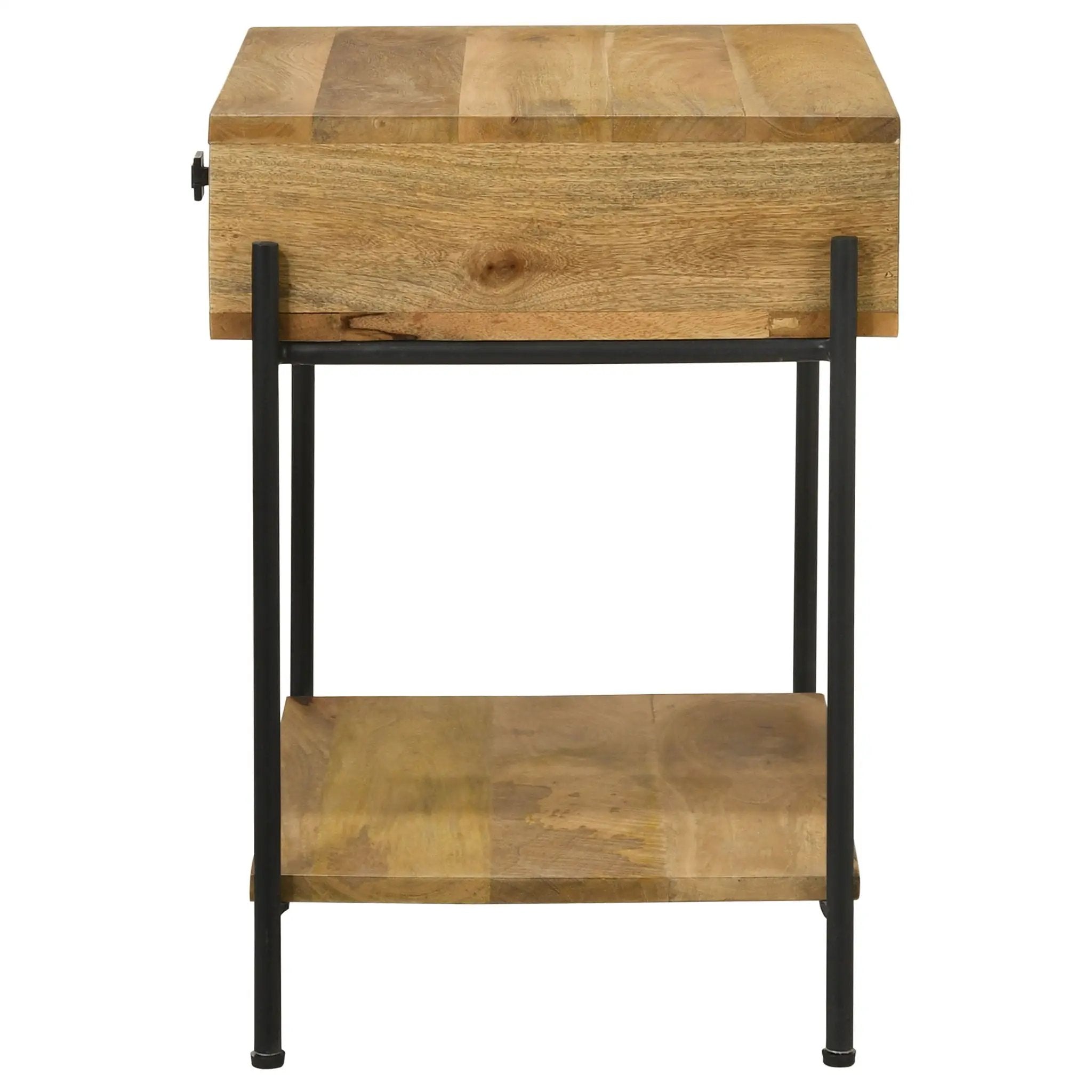 Declan 1-drawer Wood Accent Side Table Natural Mango by Unique Piece Furniture