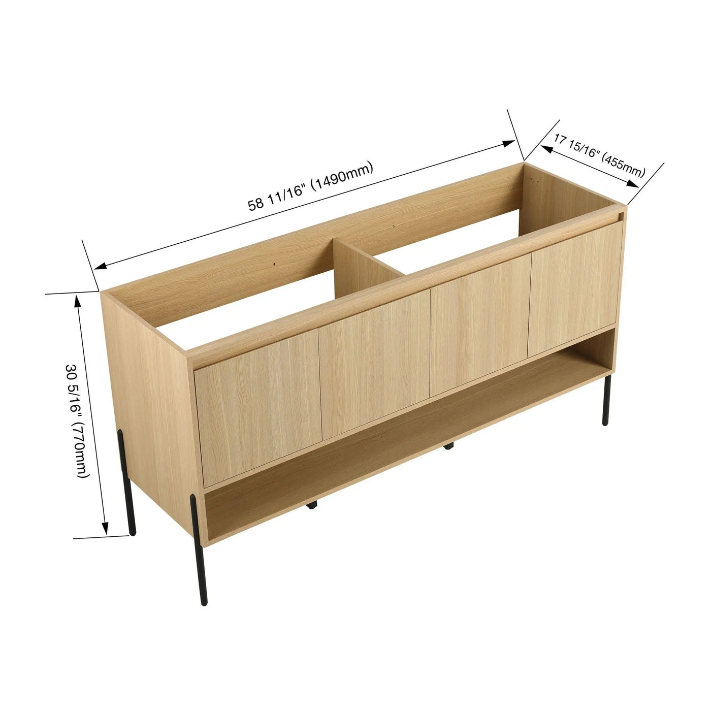 Freestanding Bathroom Vanity & Soft Close Cabinet Doors by HouseOfZazla
