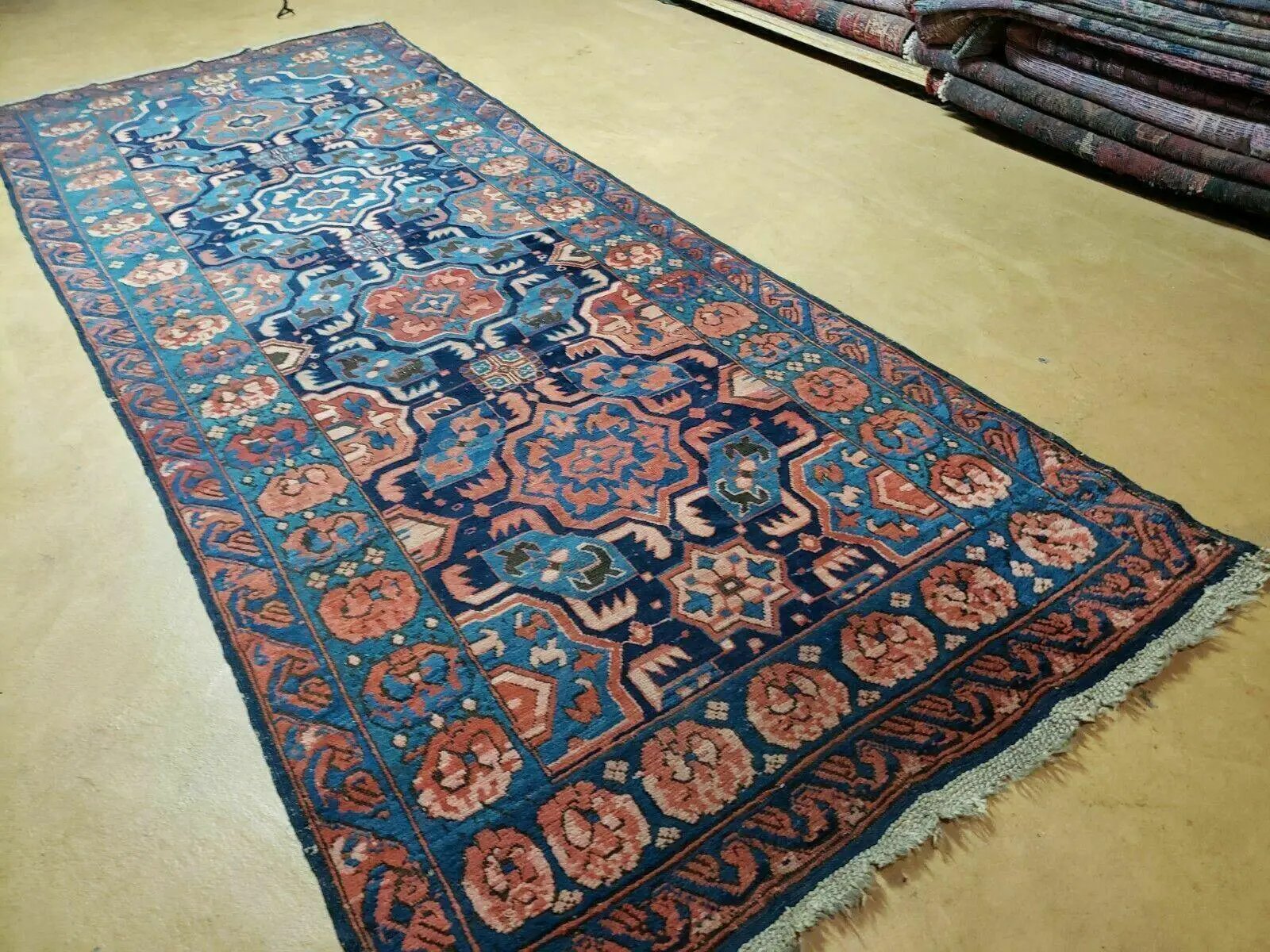 3'10" X 10' Antique Caucasian Seychor Rug Hand Made Wool Carpet Organic Dye Nice by Jewel Rugs