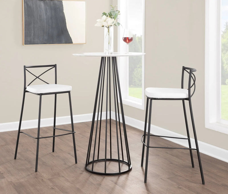 Modern Charlotte - Contemporary Fixed Height Barstool (Set of 2) by Unique Piece Furniture