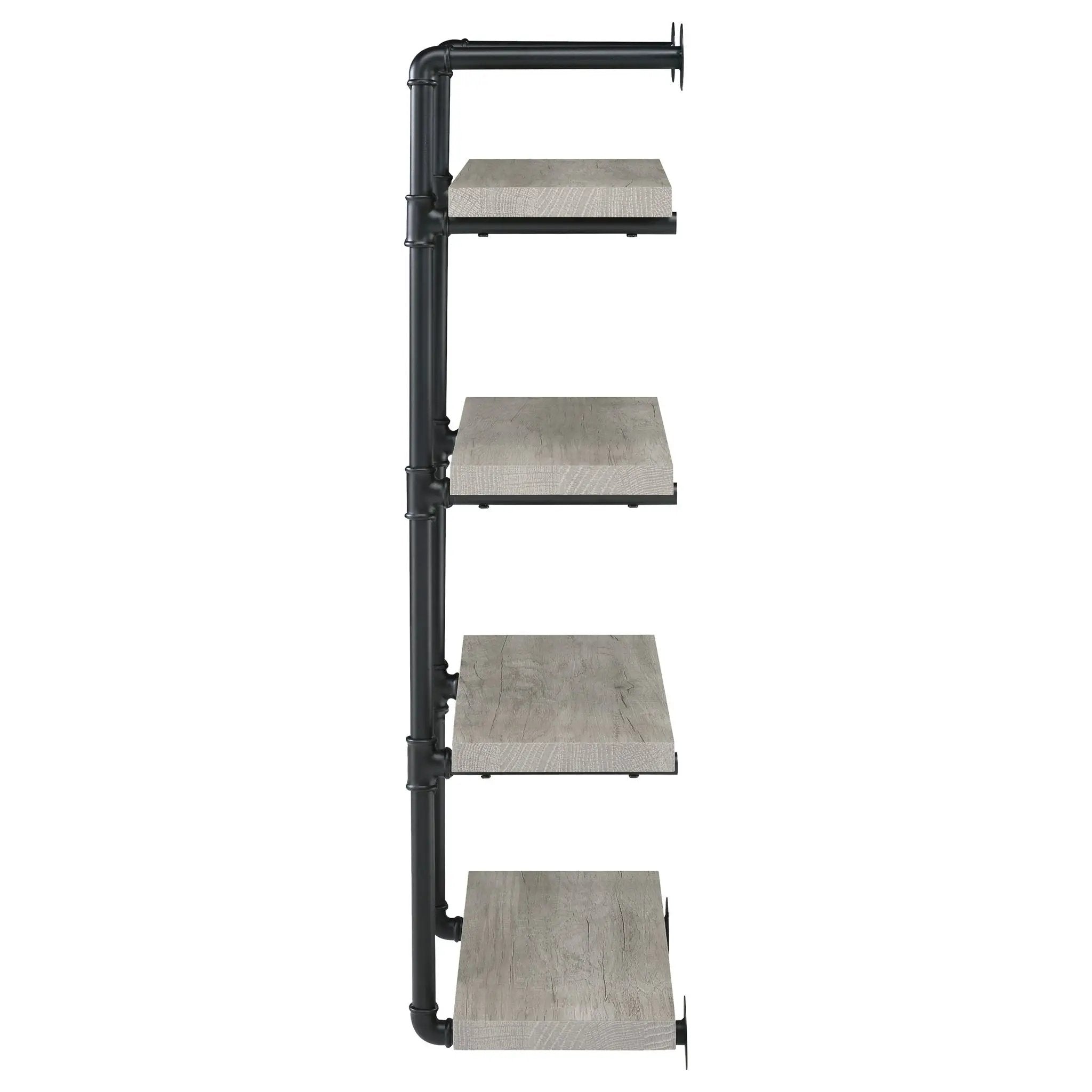 Elmcrest 24-inch 4-shelf Wall Bookshelf Grey Driftwood by Unique Piece Furniture