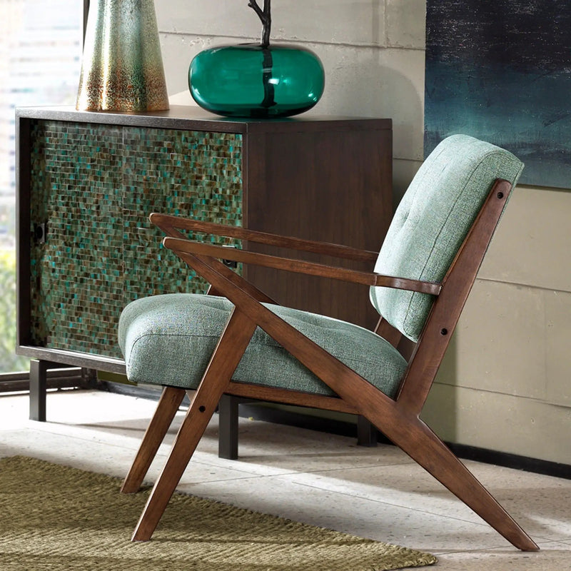 Lounge Chair With Tufted Upholstery And Solid Frame by Unique Piece Furniture