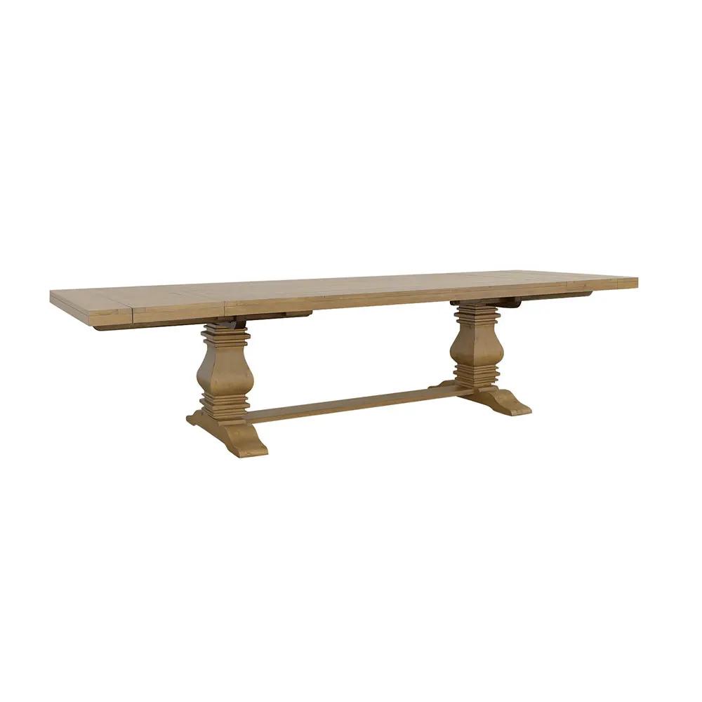 Florence 126-inch Extension Dining Table Rustic Honey by Unique Piece Furniture