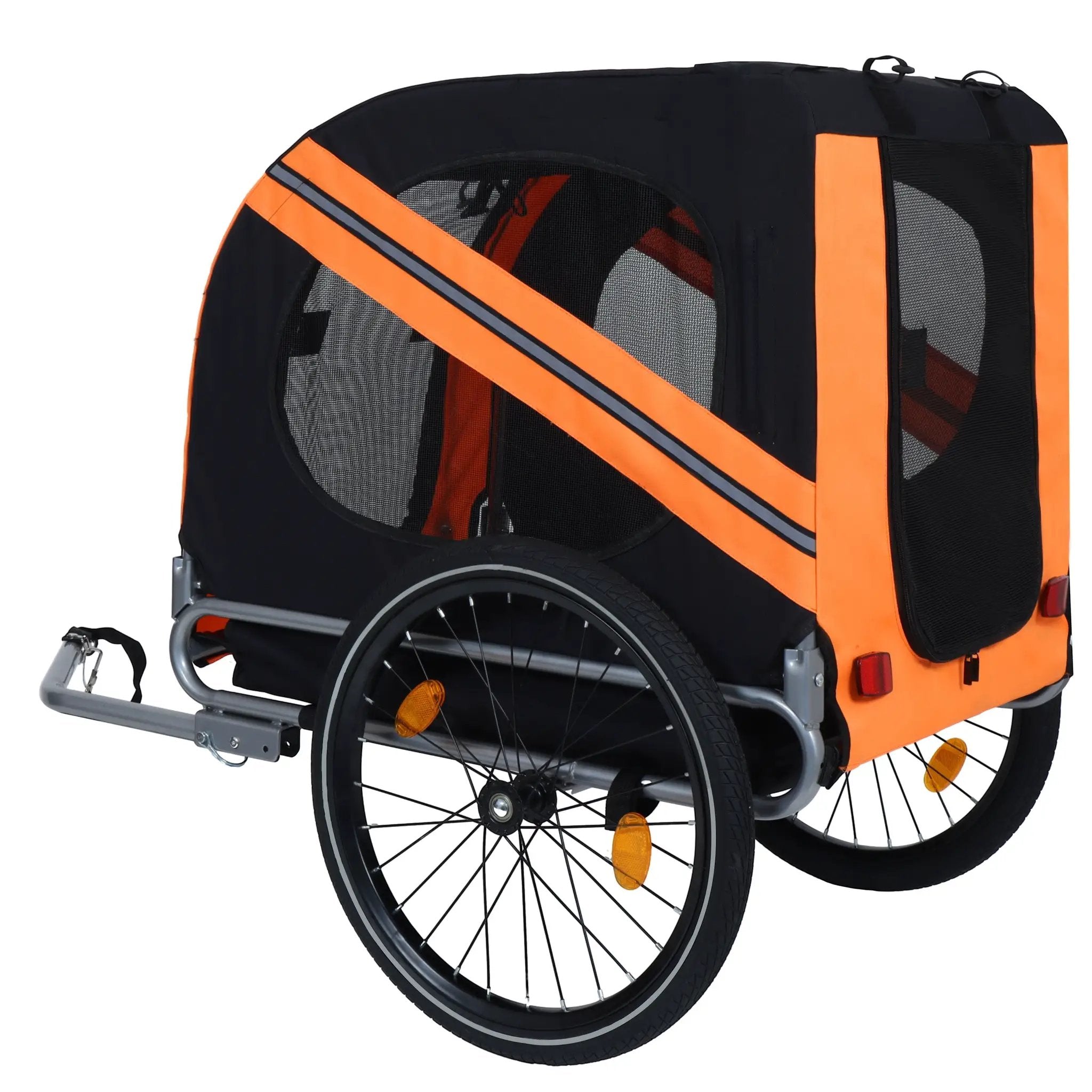 Large Folding Bike Trailer for Dogs – 66Lb Capacity All-Terrain Pet Carrier by HouseOfZazla