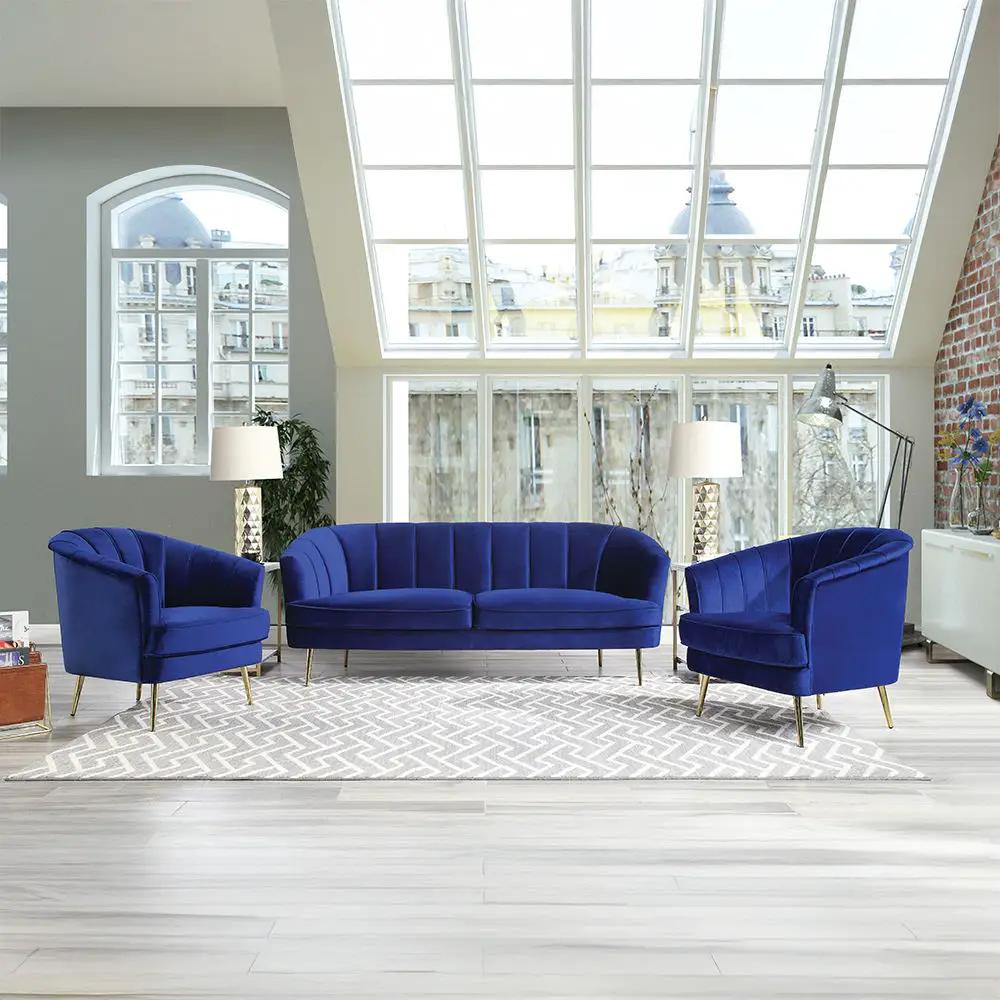 Eivor - Chair - Blue Velvet by Unique Piece Furniture