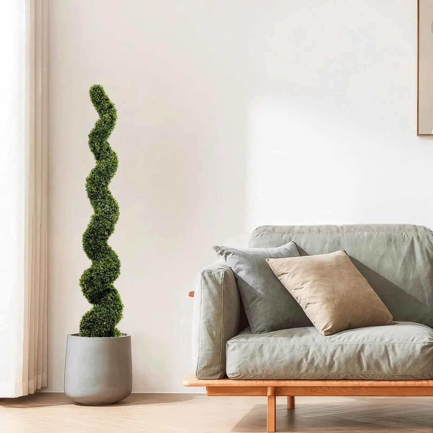 Artificial Outdoor UV Resistant Plastic Boxwood Topiary Spiral Tree by HouseOfZazla