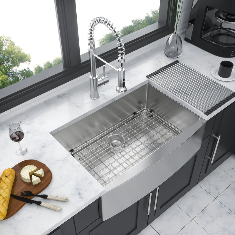 Farmhouse Kitchen Sink Stainless Steel Apron Front by HouseOfZazla