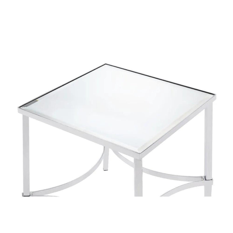 Petunia - End Table - Mirrored & Chrome by Unique Piece Furniture