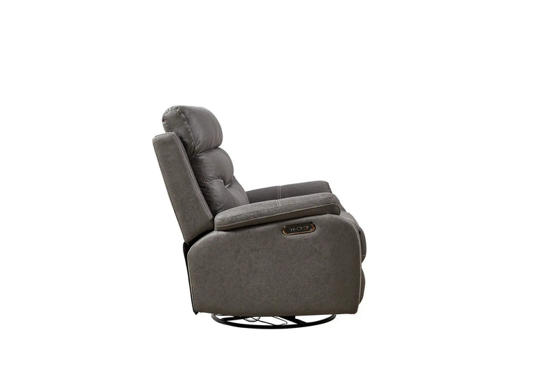 Liyasi - Dual Okin Motor Rocking And 240° Swivel Single Sofa Seat Recliner Chair Infinite Position, Head Rest With Power Function by Unique Piece Furniture