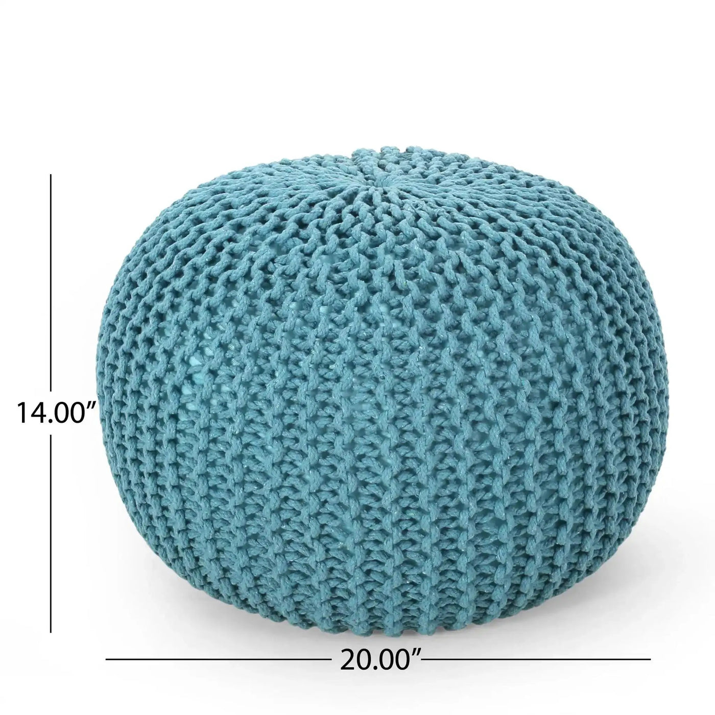 Moro Knitted Round Pouf With Pumpkin Shape by HouseOfZazla