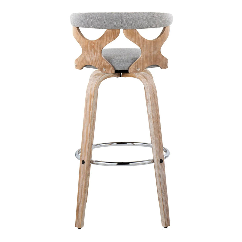 Gardenia - Contemporary Fixed Height Barstool With Swivel With Round Footrest (Set of 2) by Unique Piece Furniture