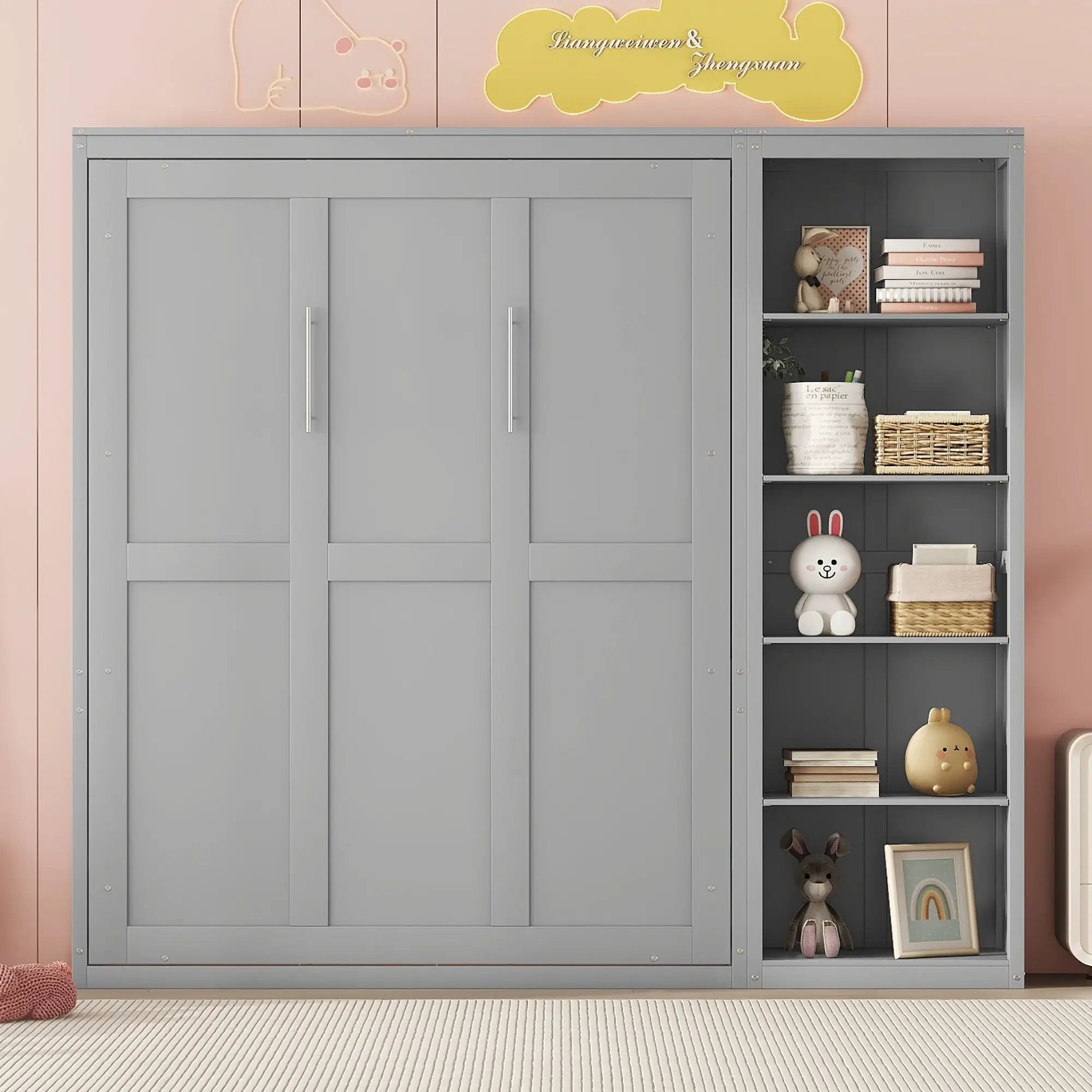 Murphy Wall Bed With Shelves by HouseOfZazla