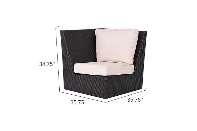 Delano 5-Piece Wicker Sectional Sofa Set by Outdoor-USA®