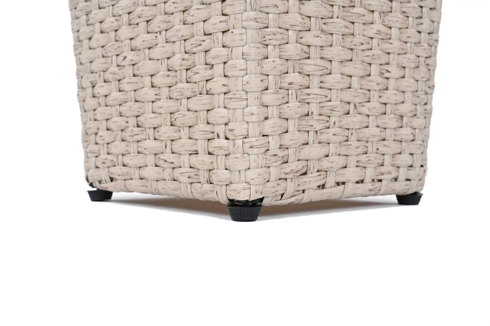 Outdoor PE Wicker Flower Pots, 2-Pcs Set, Beige by HouseOfZazla