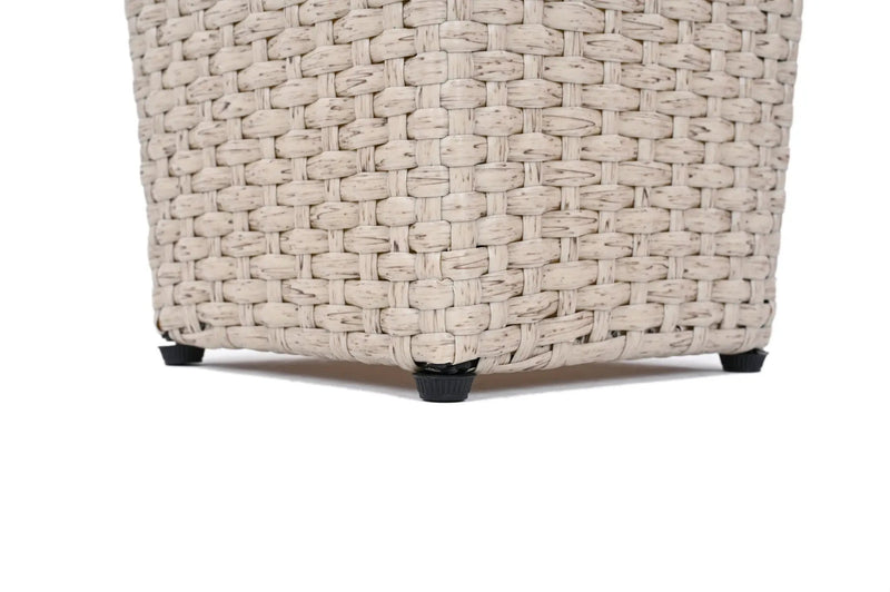 Outdoor PE Wicker Flower Pots, 2-Pcs Set, Beige by HouseOfZazla