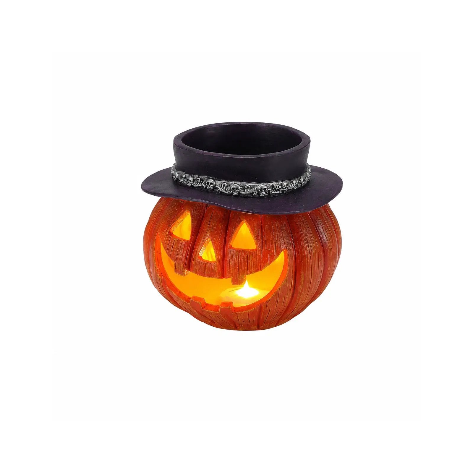 Halloween Pumpkin Candy Bowl With Witch Hat by HouseOfZazla