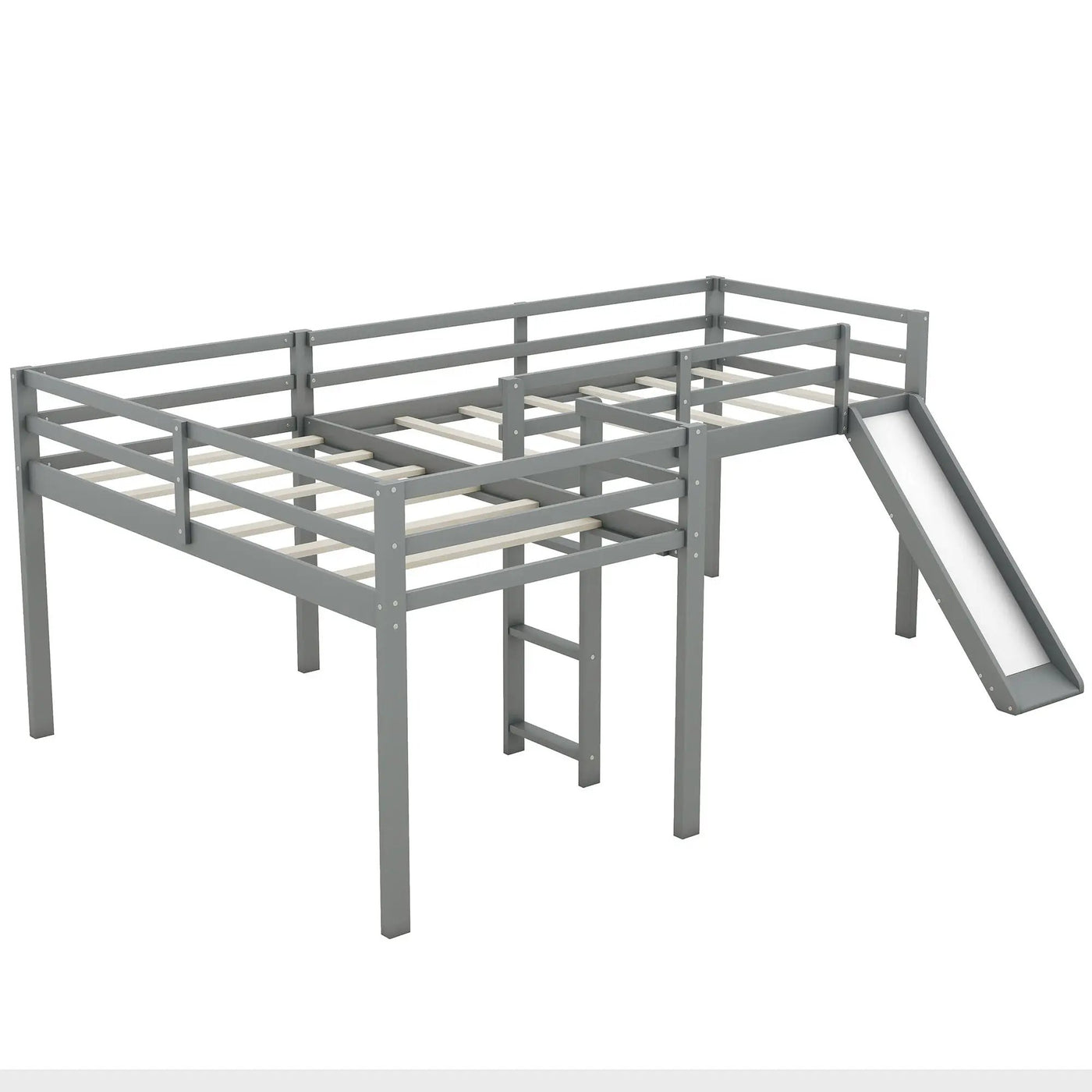 L Shaped Loft Bed With Ladder And Slide by HouseOfZazla