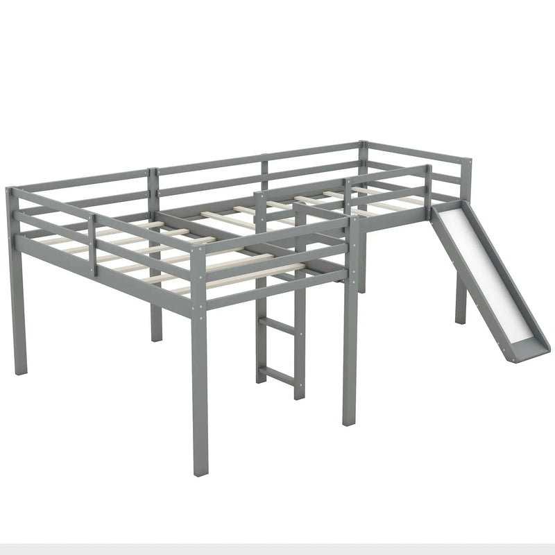 L Shaped Loft Bed With Ladder And Slide by Unique Piece Furniture