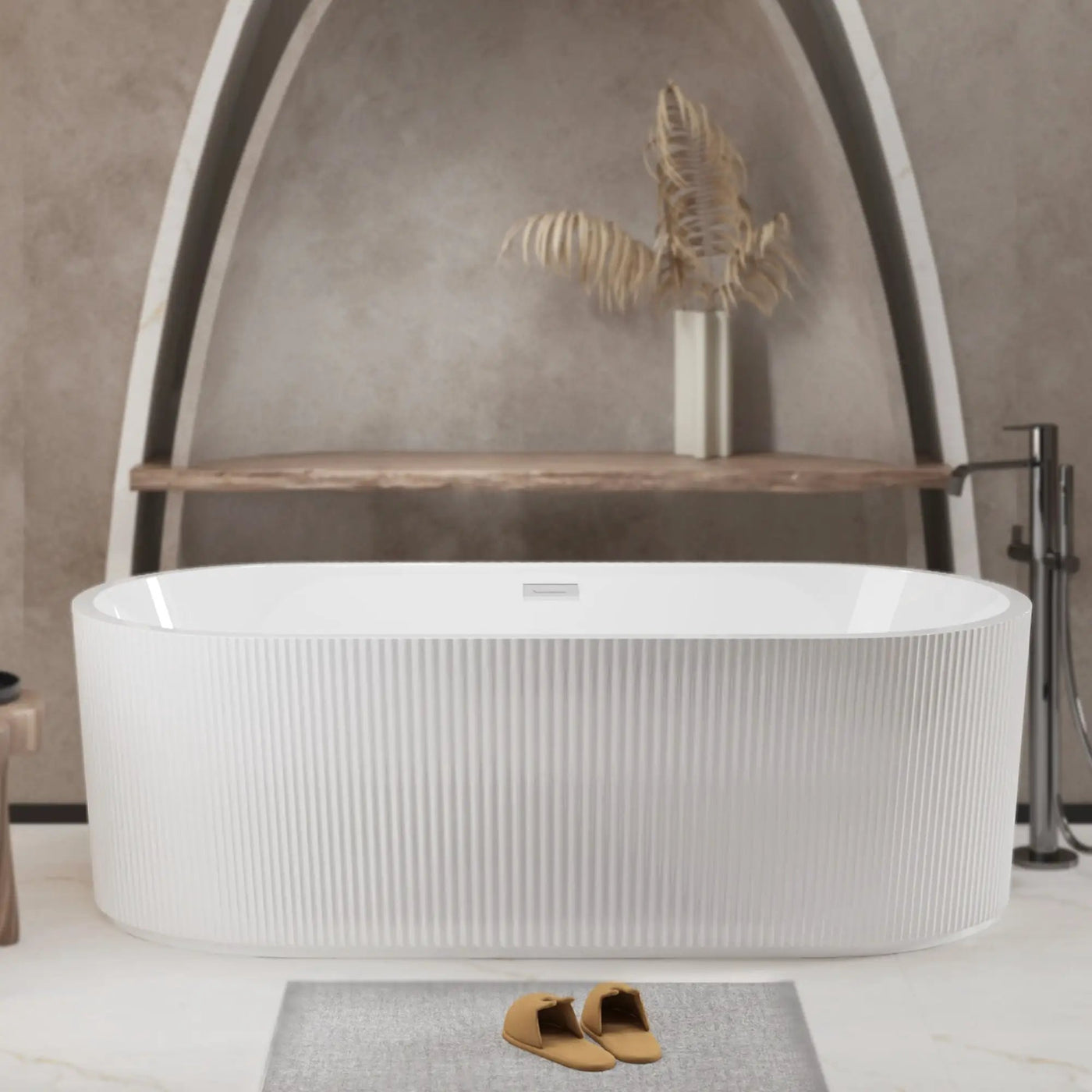 Linear Freestanding Soaker Tub by HouseOfZazla
