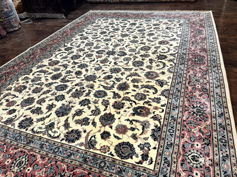 Karastan Rug 8.8 x 12, Ivory Rose Kashan #768, Wool Pile Karastan Carpet, Original 700 Series, Rare, Discontinued, Vintage by Jewel Rugs