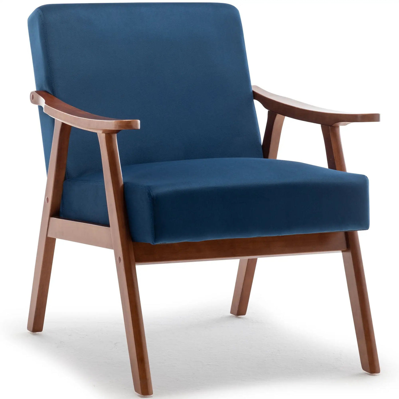 Mid Century Modern Accent Chair With Solid Wood Frame And Extra Thick Backrest by Unique Piece Furniture