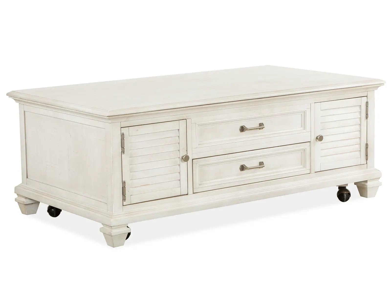 Newport - Lift Top Storage Cocktail Table (With Casters) - Alabaster by Unique Piece Furniture