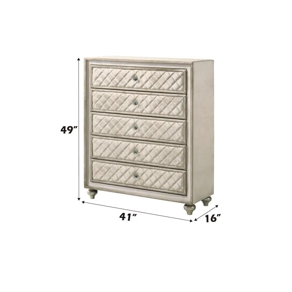 Lucienne - Chest - Beige Velvet by Unique Piece Furniture