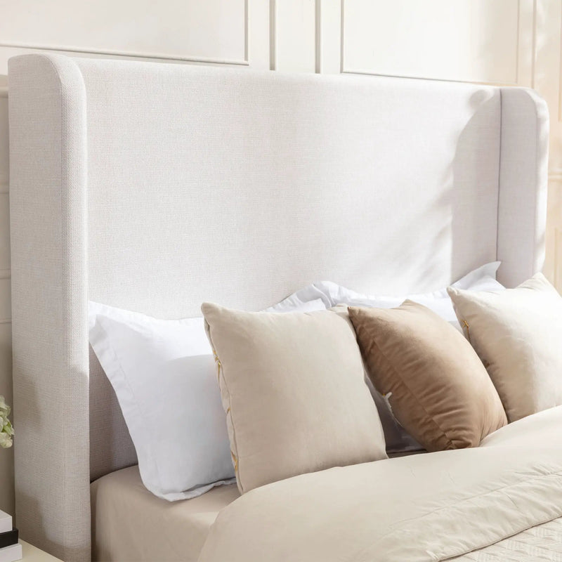 Hayden - Upholstered Wingback Bed With Tall Headboard by HouseOfZazla