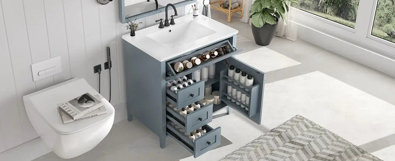 30-Inch Bathroom Vanity with Storage by HouseOfZazla
