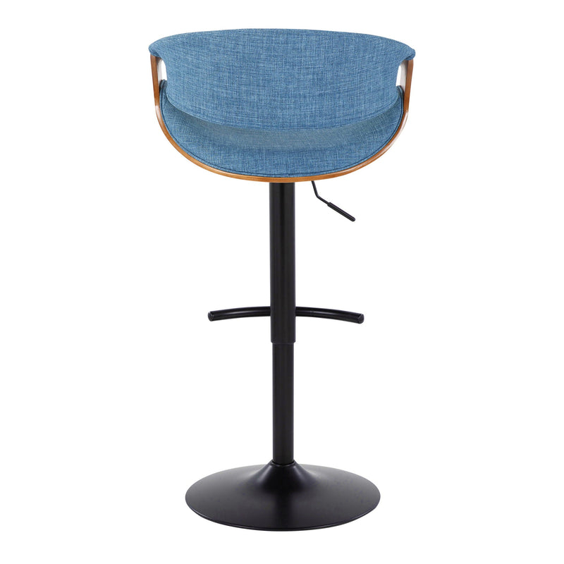 Curvo - Mid Century Modern Adjustable Barstool With Swivel & Rounded T Footrest (Set of 2) by Unique Piece Furniture