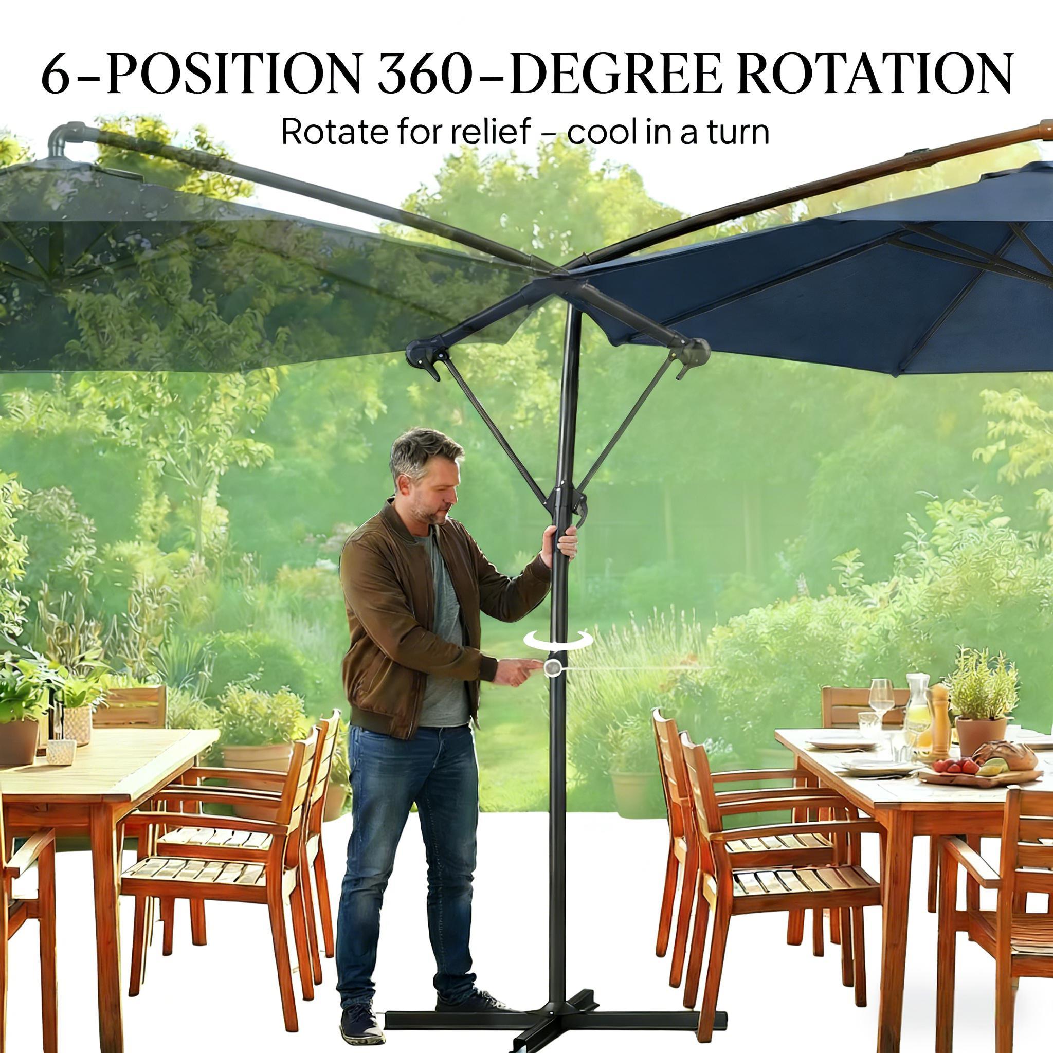Outdoor Hanging Cantilever Umbrella by HouseOfZazla