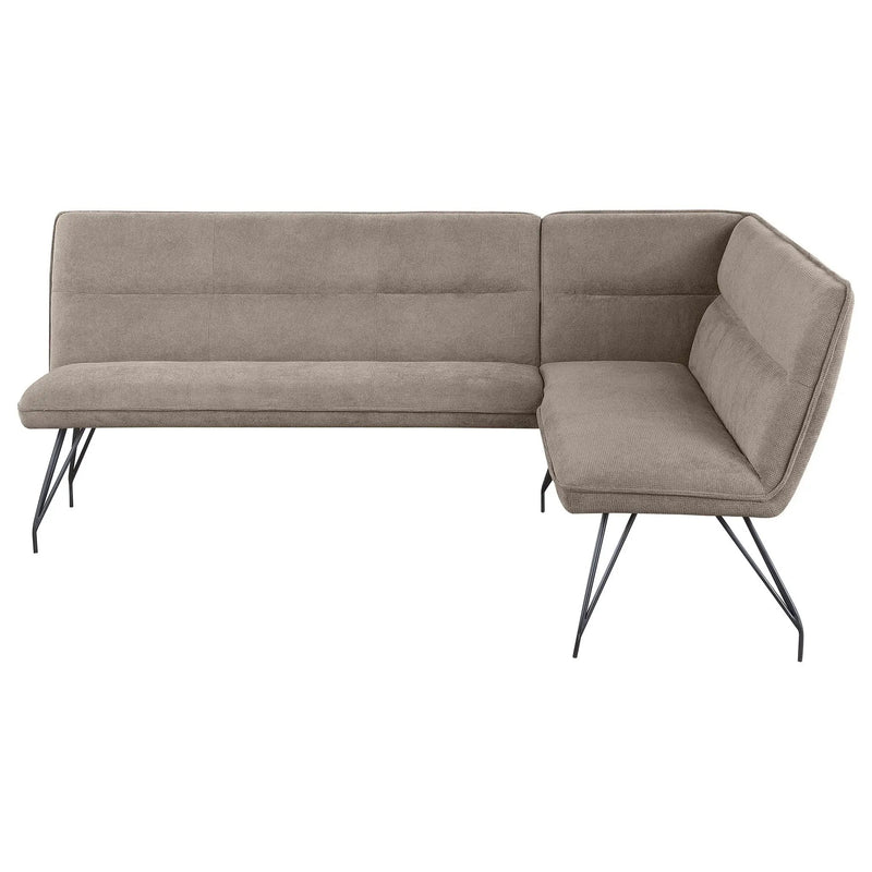 Dodson Fabric Upholstered L-Shaped Nook Dining Bench Taupe by Unique Piece Furniture
