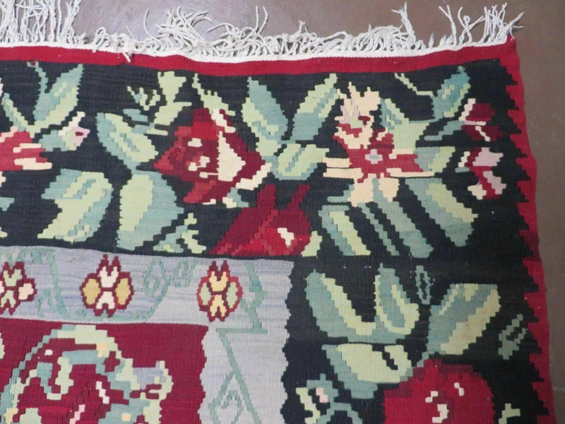 8' X 11' Karabagh Kilim Handmade Flat Weave Wool Rug Vegi Organic Dyes Nice by Jewel Rugs