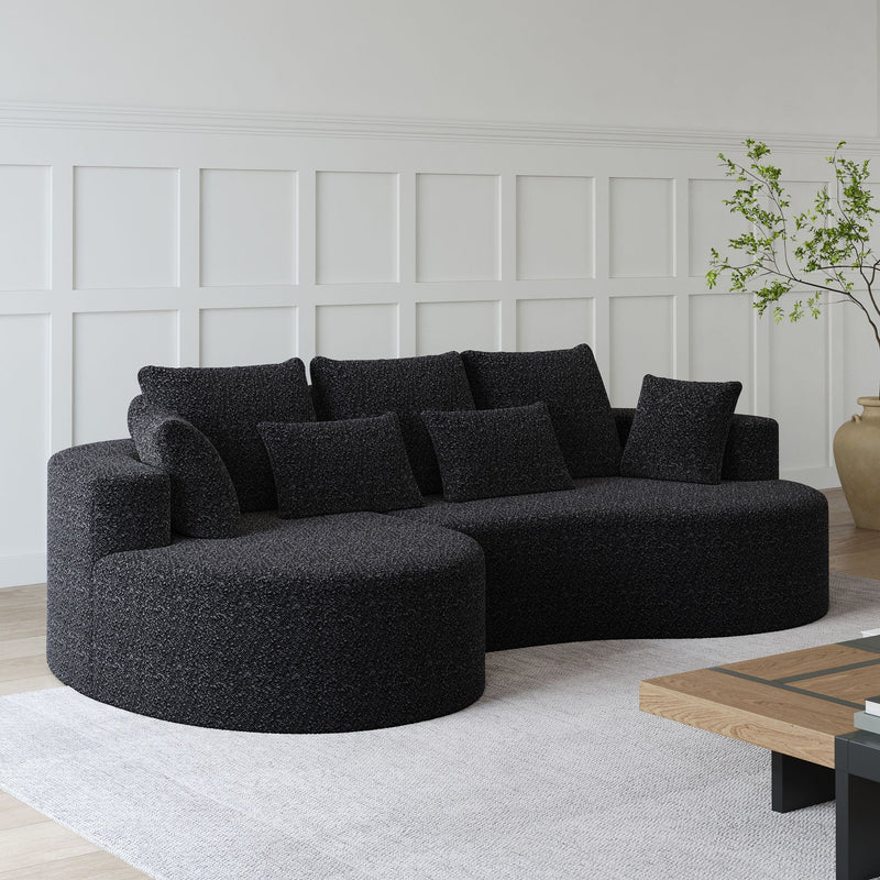 Curved Oversized Sectional Sofa With Extra Deep Seat by HouseOfZazla