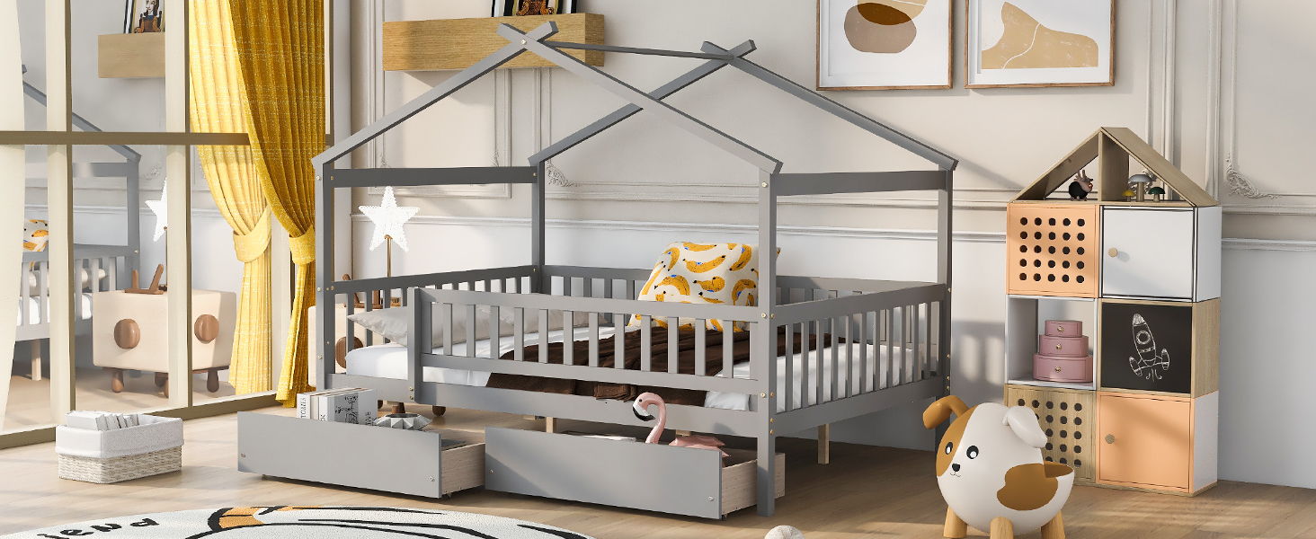 House Bed With 2 Drawers by HouseOfZazla