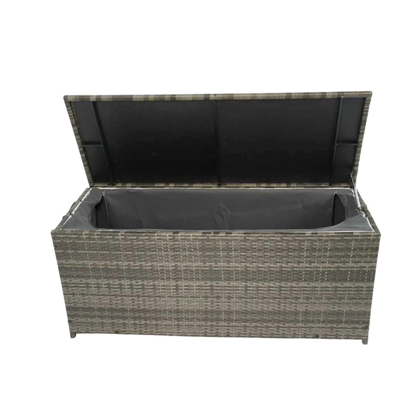 Outdoor Storage Box, Wicker Patio Deck Boxes With Lid, Outdoor Cushion Storage For Kids Toys, Pillows, Towel, Wicker by Unique Piece Furniture