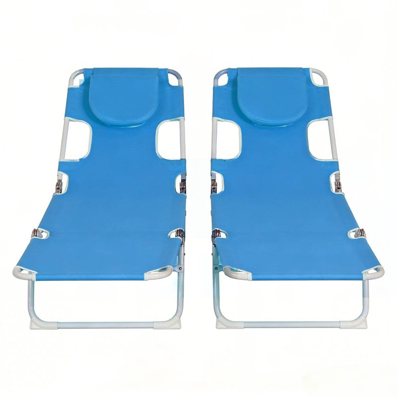 Set of 2 Lounge Portable Reclining Loungers by HouseOfZazla